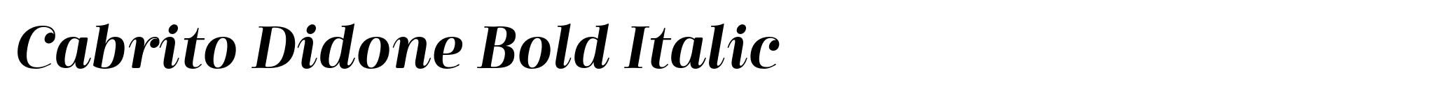 Cabrito Didone Bold Italic image